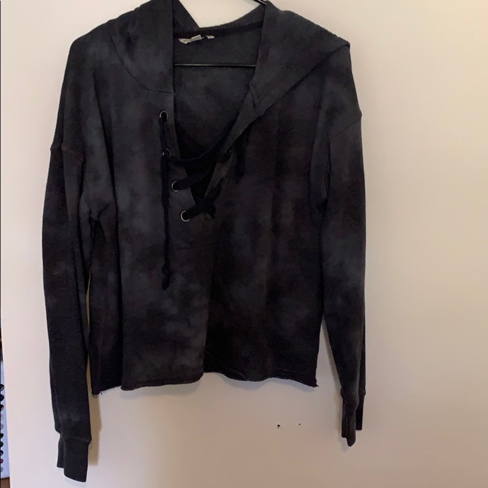 American eagle tie front hoodie tie dye